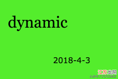 dynamic简明释义呢 dynamic是什么意思